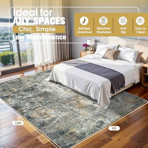 8x10 Area Rugs for Living Room Washable Bedroom Dining Room Multi Color - Image 2