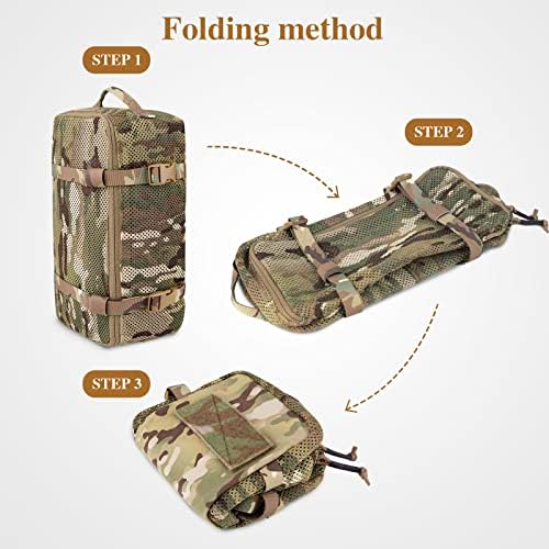 PETAC GEAR 3 PCS Tactical Modular Packing Cubes, Large Capacity Mesh Storage Bag,Outdoor Travel Organize Storage Pouches Bags. - Image 4