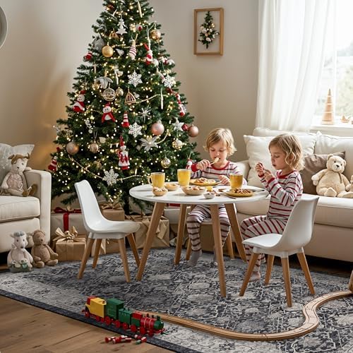 Washable 4x8 Hallway Runner Rug: Vintage 8ft Soft Runners for Entry Living Room Wide Low Pile Carpet with Non-Slip Backing for Kitchen Bedroom Thin Stain Resistant Floor Mat for Dining Room(Black,4x8) by HYHAOYUNLAI