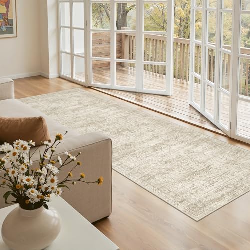 Soalmost Runner Rug 2x5 Washable Non-Slip Kitchen Entry Runners Beige - Image 2