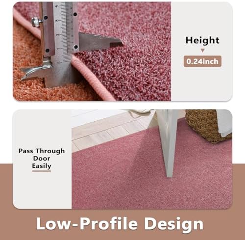 2x6 Red/White Runner Rug Non-Slip Washable Soft for Hallway Kitchen Bedroom - Image 6