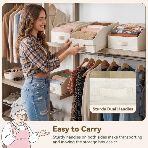 GRANNY SAYS Closet Organizers, 10"Lx15¾"Wx6¾"H Pearl White, 6-Pack - Image 3