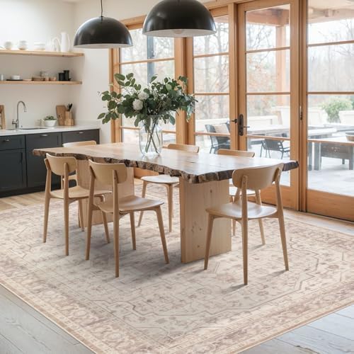 Rugxara Pink 6x9 Washable Area Rug for Living Room & Bedroom, - Image 3