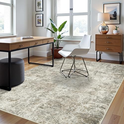 5x8 Area Rugs for Living Room Washable Bedroom Dining Room Beige Brown - Image 3
