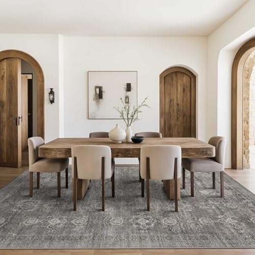 Rugxara 8x10 Area Rugs for Living Room Large Washable Rug, Taupe/Grey - Image 4
