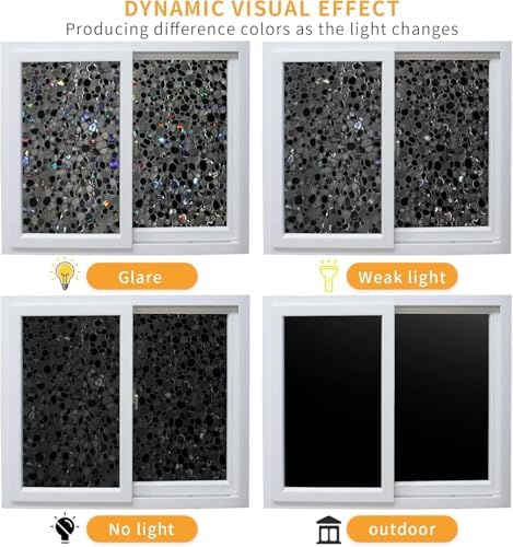 JAYONG Total Blackout Window Privacy Film with Tools, 35.4'' x 196.8'' - Image 6