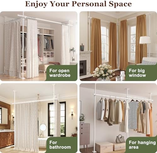Goovilla Room Divider for Room Separation, 4-10ft(H) 28-70inch(W), White - Image 7