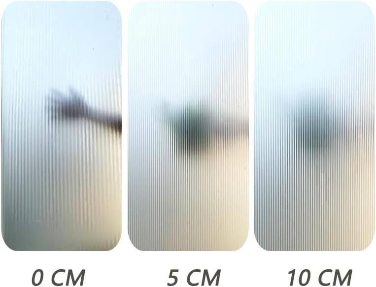 Window Glass Film, Privacy Removable Static Film, Ribbed, 17.5x78.7 Inch - Image 6