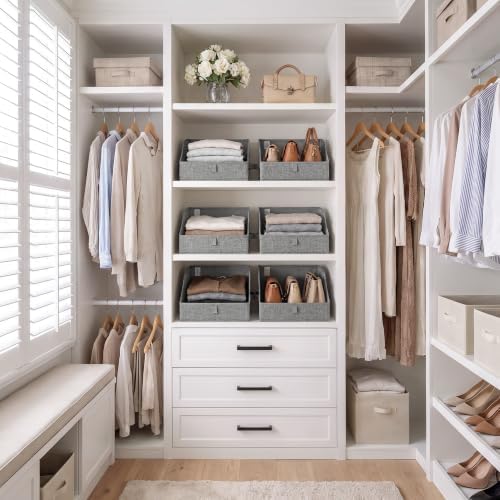 GRANNY SAYS Trapezoid Closet Storage Bins, Small, Dark Gray, 3-Pack - Image 4