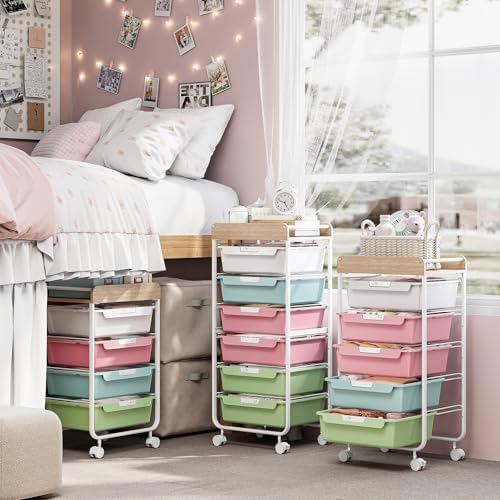 SYKIARIOL Rolling Storage Utility Cart with 5 Drawers,Colorful - Image 7