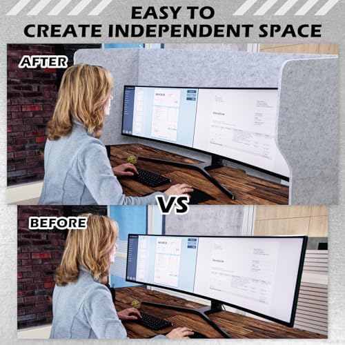 Dunzoom 2 Pcs Large Desk Divider Foldable U Privacy Partition 48"L x 20"H - Image 7