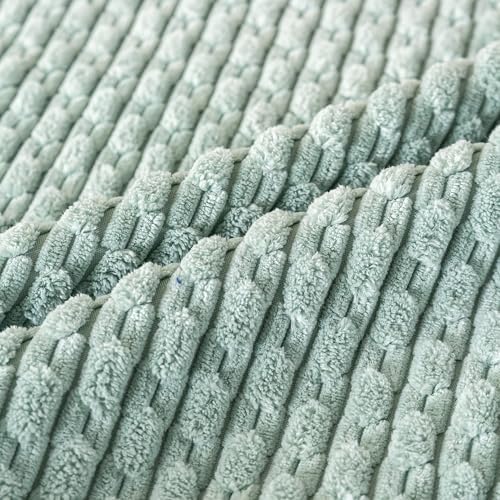 Set of 4 Aqua Decorative Throw Pillow Covers 26x26 Inch Corduroy Pillow Covers for Bed Couch Sofa Living Room Soft Square Cushion Cases - Image 6