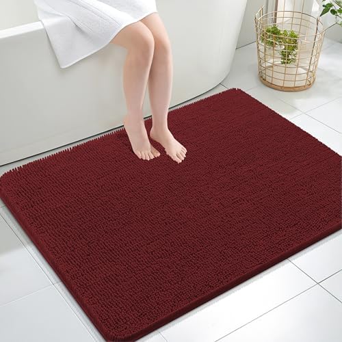 OLANLY Large Bathroom Rugs 40x32, Extra Soft Absorbent Chenille Bath Rugs by OLANLY