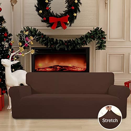 Easy-Going Stretch Oversized Sofa Couch Slipcover Washable Coffee - Image 2