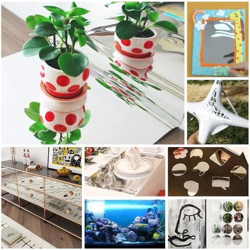 LaCheery 15.8"x80" Peel and Stick Mirror Stickers Flexible Mirror Sticker Sheet Self Adhesive Mirror Vinyl Paper Reflective Non Glass Mirror Film Roll for Walls Crafts Kids Room Wall Stickers Decor - Image 5