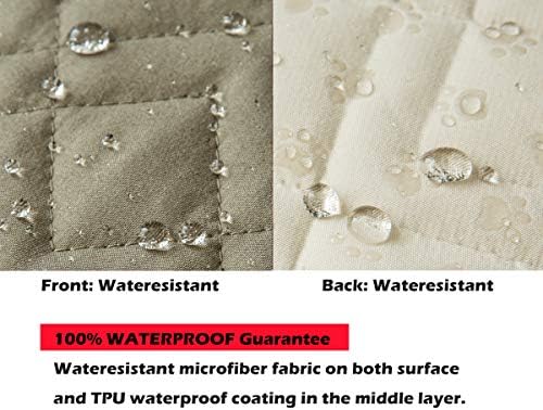 Ameritex Couch Sofa Slipcover 100% Waterproof Nonslip Quilted Furniture Protector Slipcover for Dogs, Children, Pets Sofa Slipcover Machine Washable (Green, 68") - Image 3