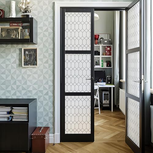 DKTIE Moroccan Lattice Window Privacy Film Stained Glass 17.7in X 118.1in - Image 5