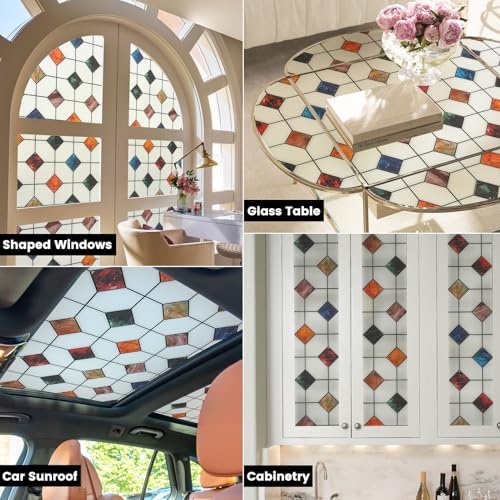DKTIE Window Privacy Film Frosted Glass Static Cling 29.5in X 118.1in - Image 5