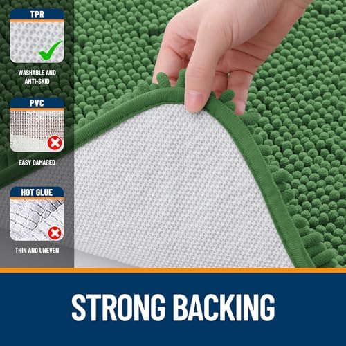 OLANLY Bathroom Rugs 32x20, Extra Soft Absorbent Chenille Bath Rugs - Image 6