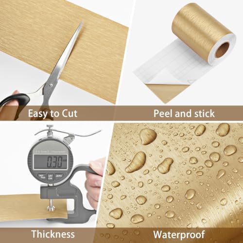 WESTICK Brushed Gold Mirror Tape Border Self Adhesive Bulletin Border - Image 6