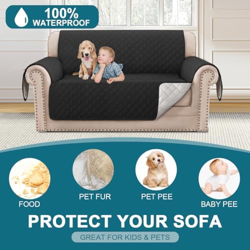 Turquoize 100% Waterproof Sofa Covers Couch Cover for Dogs, Loveseat 54" - Image 2