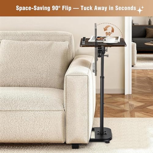 facka Adjustable Height TV Tray Table for Couch Eating, Laptop Small Spaces - Image 4