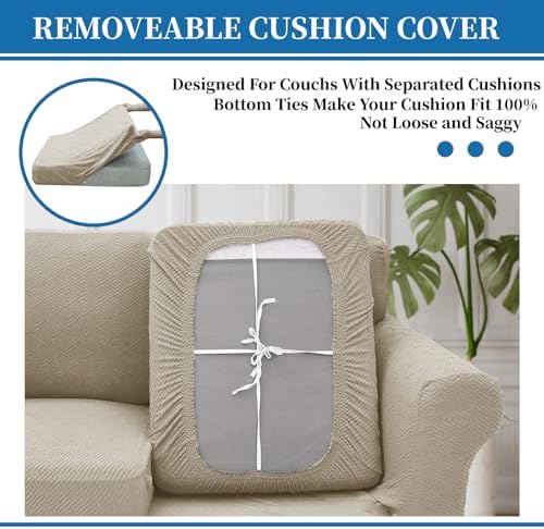 XINEAGE 2-Piece Stretch Armchair Sofa Cover, Washable Couch Covers for Dog - Image 6