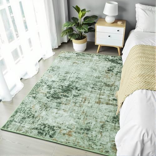 Modern Abstract 3x5 Rug, Non Slip Entryway Rug, Washable Dorm Rugs - Image 3
