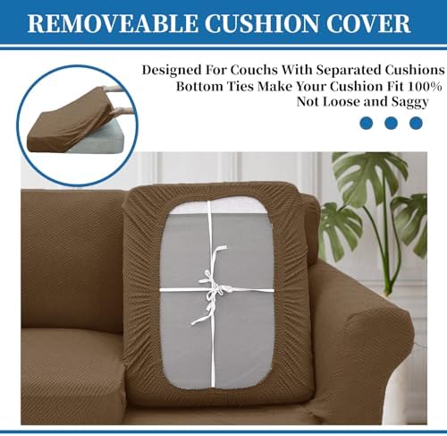 XINEAGE 2-Piece Stretch Armchair Sofa Cover, Washable Couch Covers for Dog - Image 6