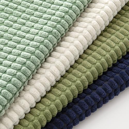MIULEE Farmhouse Decorative Pillow Covers 20x20 Inch Set of 4 Muted Teal - Image 4