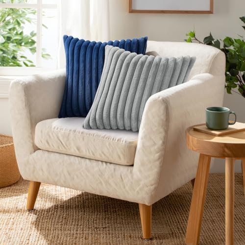 Pallene Faux Fur Decorative Throw Pillow Covers 20x20 Set of 2, Grey - Image 5