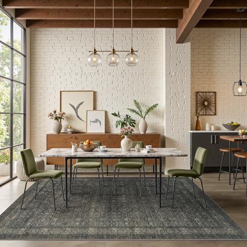 Rugxara 6x9 Washable Area Rug for Living Room, Moss Brown - Image 4