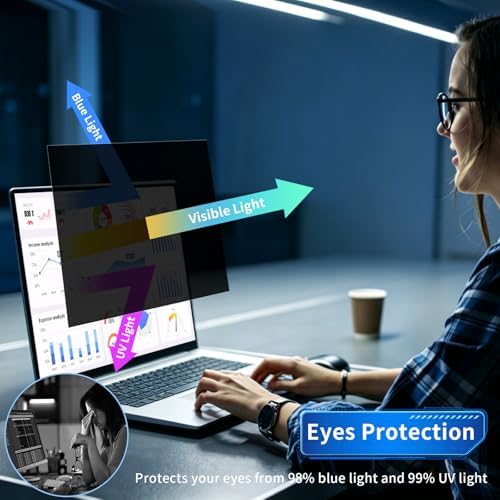 14 Inch Laptop Privacy Screen Filter for 16:9 Monitors, Removable - Image 5