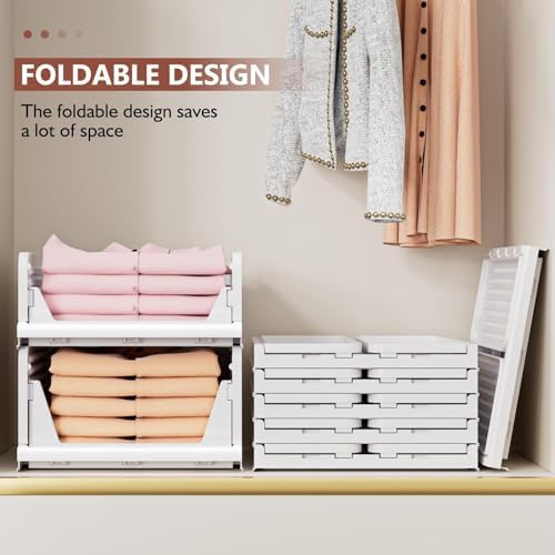 CTSNSLH 8 Pack Closet Organizers Stackable Storage Box - Image 3
