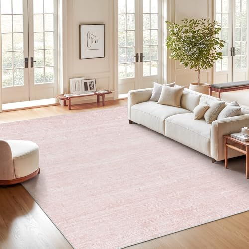 Valenrug 6x9 Area Rugs, Large Washable Rugs for Living Room, Light Pink - Image 3