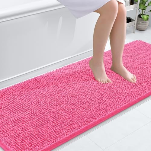 OLANLY Bathroom Runner Rugs 70x24, Extra Soft Absorbent Chenille Bath Rugs by OLANLY