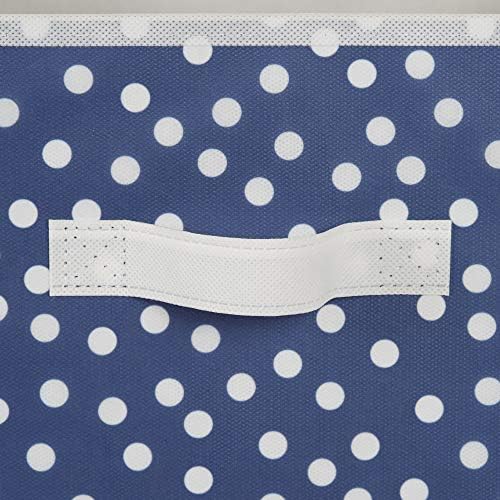 DII Woven Polyester Storage Bin, Polka Dot, French Blue, Small Set of 4 - Image 2