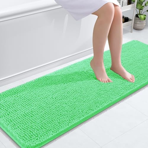 OLANLY Bathroom Runner Rugs 59x20, Extra Soft Absorbent Chenille Bath Rugs by OLANLY