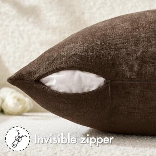 MIULEE Beaver Fur Chenille Couch Lumbar Throw Pillow Covers, 12x20 - Image 6