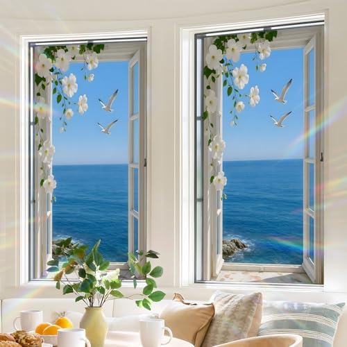 Window Privacy Film Frosted Glass Window Sticker Window Film Static Glass Cling Tint Non-Adhesive for Home Door Decorative Frosting Cover 17.5 X 39.3 inch by BVBOX
