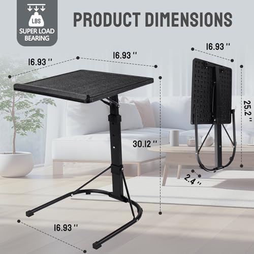 Gocamptoo Folding TV Tray Table, Multi-Functional Personal Activity Table, Adjustable Height TV Dinner Table, Space Saving - Image 3