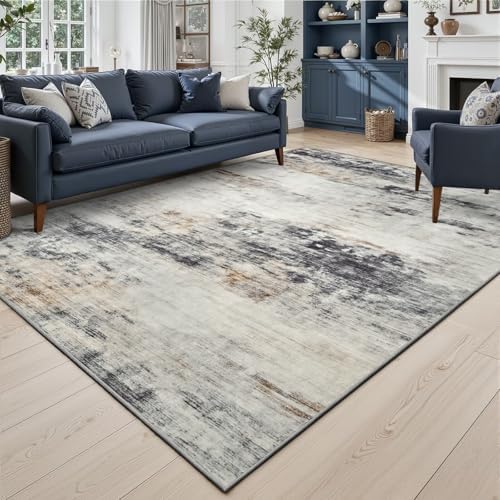 Toneed Washable 5x8 Area Rug with Non-Slip Backing for Living Room by Toneed