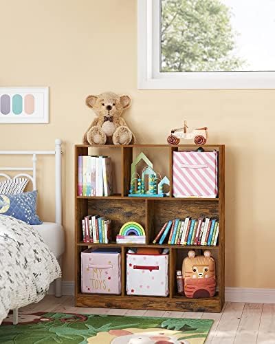 VASAGLE Bookshelf, 8 Cubes Storage Organizer, 35.4 x 11 x 39.4 Inches - Image 2