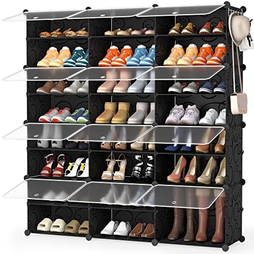 HOMIDEC Shoe Rack Organizer 48 Pair Modular Shoe Storage Cabinet for Closet by DecorateYourHome