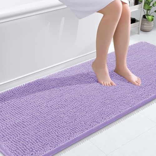 OLANLY Bathroom Runner Rugs 70x24, Extra Soft Absorbent Chenille Bath Rugs by OLANLY