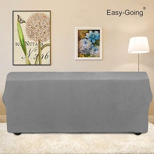 Easy-Going Stretch Couch Covers for Sofa Washable Large Light Gray - Image 4