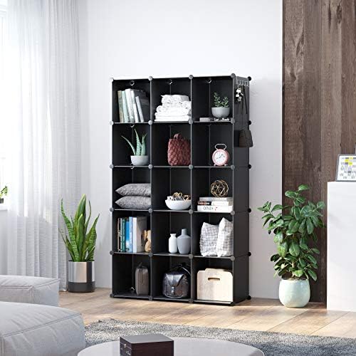 C&AHOME 16 Cube Storage Organizer Cube Shelves Units Storage Cubes, Black - Image 5