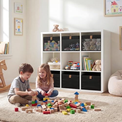 StorageWorks Closet Storage Bins with Clear Window, Black, 3-Pack - Image 5