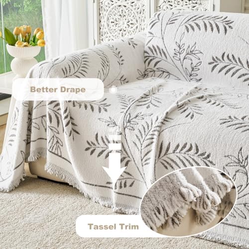 Couch Cover for Dogs Washable Sofa Cover, Sectional Couch Covers, Sofa Covers for 2 Cushion Couch, Non Slip Stripe Sofa Slipcovers Furniture Protector (Eucalyptus Brown 71x150) - Image 4