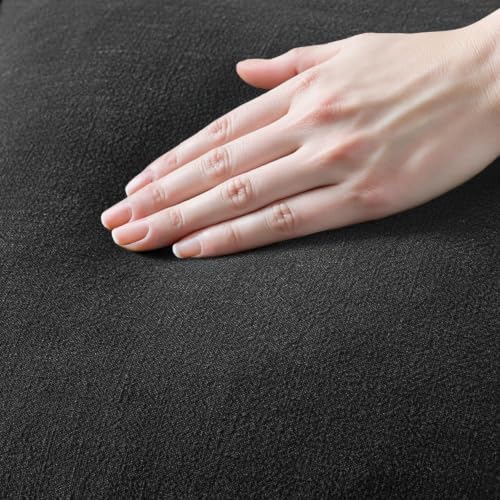 MIULEE Boho Linen Fringe Decorative Throw Pillow Covers Black 20x20 by MIULEE